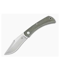 Fox Knives Libar Satin M390 Green Canvas Micarta Slip Joint Knife 01FX846