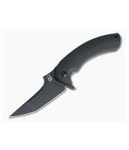 Fox Geco Bastinelli Black Stonewashed N690Co Black G10 Bronze Titanium Frame Lock Flipper 01FX873