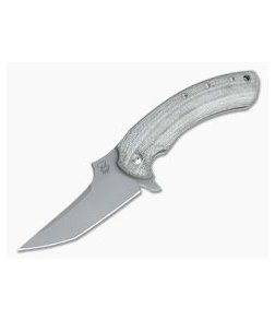 Fox Geco Bastinelli Stonewashed N690Co Green Canvas Micarta Titanium Frame Lock Flipper 01FX874