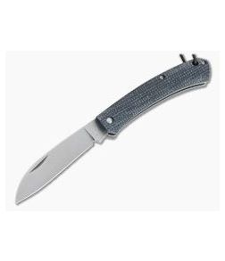 Fox Knives Nauta Stonewashed 420C Blue Burlap Micarta Slip Joint Knife 01FX880