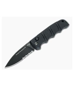 Boker Kalashnikov 74 Automatic Black Aluminum Handle D2 Black Part Serrated Drop Point 01KALS100N