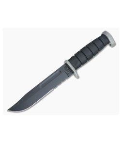 Kabar D2 Extreme Fighting Knife Partially Serrated Leather Sheath 1283
