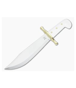 Case Hunter Bowie White Delrin Handle Brass Guard 02000