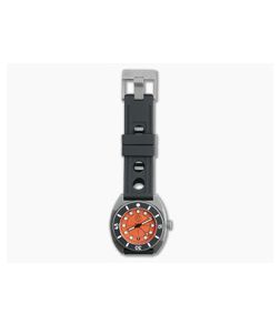 Serge Knife Co. Model 2 Wristwatch Orange Dial Stonewashed Case Miyota 9015 Movement 021