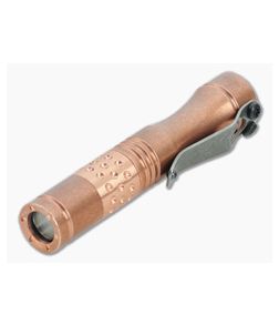 Dawson Machine Craft Hoku Clicky Flashlight Tumbled Copper with Copper Dimple Engine (4500K)