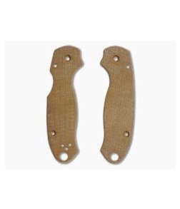 Putman Blade Scales Spyderco Para 3 Smooth Natural Canvas Micarta Scales