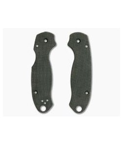 Putman Blade Scales Spyderco Para 3 Smooth Green Canvas Micarta Scales