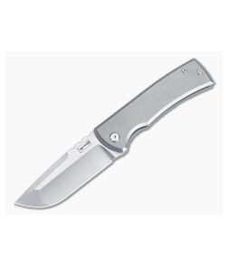 Chaves Ultramar Redencion 229 KICKSTOP Flipper Tumbled Titanium Satin M390 Drop Point Blade 024