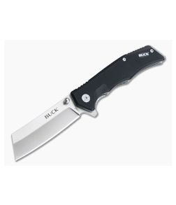 Buck 252 Trunk Cleaver Stainless Steel Black G10 Liner Lock Flipper Folding Knife 0252BKS