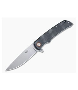 Buck 259 Haxby Stainless Steel Carbon Fiber Liner Lock Flipper Folding Knife 0259CFS