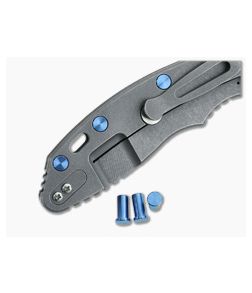 Hinderer Knives Fatty Titanium Handle Nut Set of 3 Blue