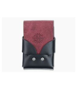 Willow Craft Goods Slim Swaddle Leather Wallet Black And Bordeaux Colorway WCG-02