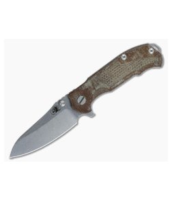 Hinderer Knives MP-1 Canvas Micarta 3.25" Stonewashed Flipper