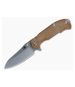 Hinderer Knives MP-1 Natural Micarta 3.25" Stonewashed Flipper