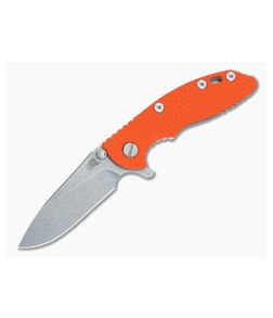 Hinderer Knives XM-18 3" Orange Slicer Flipper Stonewash