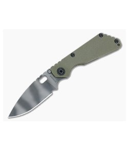 Strider SnG Flat Green G10 Tigerstripe PSF27 Flamed Frame