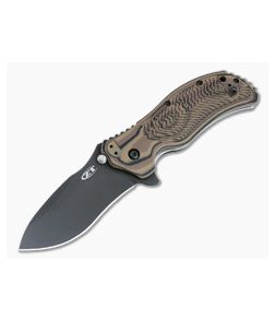 Zero Tolerance 0350 Assisted Flipper Black S30V 3D Hyena Brown G10 Folder 0350HB