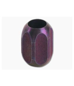 Ti Survival Titanium Lanyard Bead Hex Purple Anodized