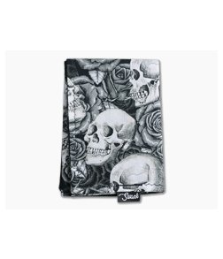 SwankHanks Skulls and Roses Cotton and Microsuede Hank