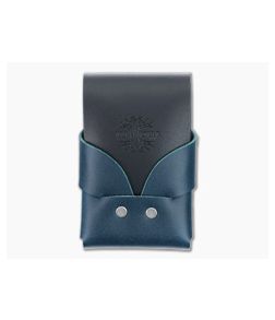 Willow Craft Goods Slim Swaddle Leather Wallet Ocean Blue And Black Colorway WCG-03