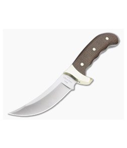 Buck Pro Kalinga Limited Satin S35VN Brown Burlap Micarta Skinner Fixed Blade 0401BRSLE