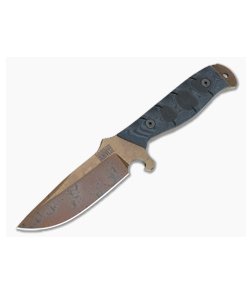 Dawson Knives Pathfinder Arizona Copper 3V Blue/Black G10 Fixed Blade