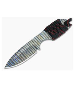 M Strider Knives Short Flamed Titanium 5.81" Spear Fixed Blade