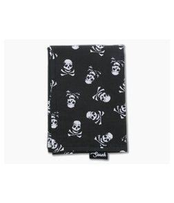 SwankHanks Skull and Crossbones Cotton Black Microfiber Hank