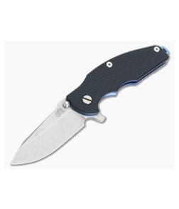 Hinderer Knives Jurassic 3.25" Black G10 SpearPoint Blue Ano