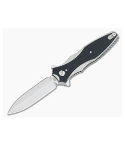 Hinderer Knives Maximus 3.5" Folding Dagger Black G10 Brass Standoff