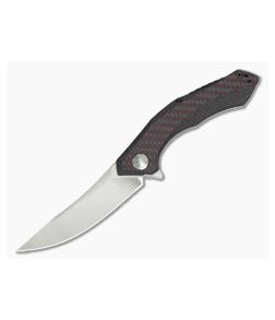 Zero Tolerance 0462 Red and Black Carbon Fiber 20CV Flipper