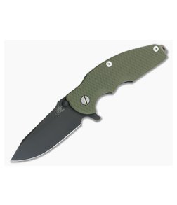 Hinderer Knives Jurassic Black DLC 3.25" OD Green XM G10 SpearPoint 