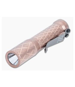 Laulima Metal Craft Diamond Slim Flashlight Tumbled Copper 4500K Neutral White LED 14500 LMC-048