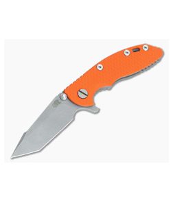 Hinderer Knives XM-18 3" Orange Harpoon Tanto Working Finish Flipper