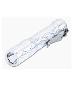 Laulima Metal Craft Diamond Slim Flashlight Satin Aluminum 4000K Neutral White LED 14500 LMC-049