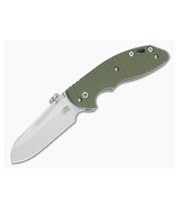 Hinderer Knives XM Slippy Stonewash 20CV Sheepsfoot OD Green G10