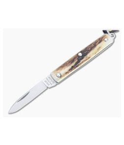 Great Eastern Cutlery #05 PPP Keychain Knife Pen Blade Sambar Stag Slip Joint Folder 052121-SS-02