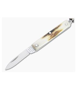 Great Eastern Cutlery #05 PPP Keychain Knife Pen Blade Sambar Stag Slip Joint Folder 052121-SS-10