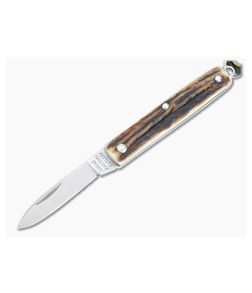 Great Eastern Cutlery #05 PPP Keychain Knife Pen Blade Sambar Stag Slip Joint Folder 052121-SS-26