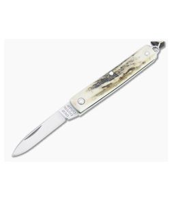 Great Eastern Cutlery #05 PPP Keychain Knife Pen Blade Sambar Stag Slip Joint Folder 052121-SS-35