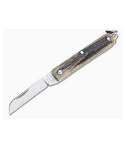 Great Eastern Cutlery #05 PPP Keychain Knife Sheepsfoot Sambar Stag Slip Joint Folder 053121-SS-02