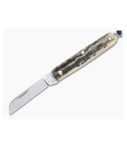 Great Eastern Cutlery #05 PPP Keychain Knife Sheepsfoot Sambar Stag Slip Joint Folder 053121-SS-03