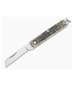 Great Eastern Cutlery #05 PPP Keychain Knife Sheepsfoot Sambar Stag Slip Joint Folder 053121-SS-07
