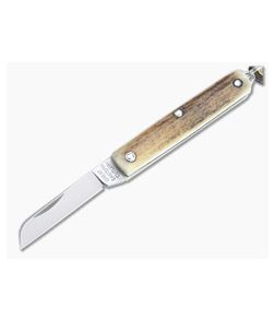 Great Eastern Cutlery #05 PPP Keychain Knife Sheepsfoot Sambar Stag Slip Joint Folder 053121-SS-18