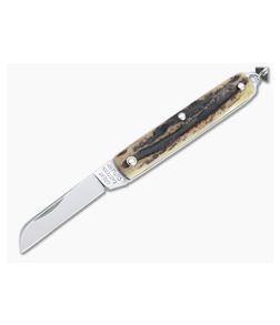Great Eastern Cutlery #05 PPP Keychain Knife Sheepsfoot Sambar Stag Slip Joint Folder 053121-SS-23