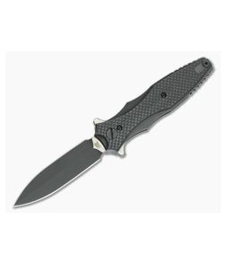 Hinderer Knives Maximus 3.5" Folding Dagger 20CV DLC Two-Tone Carbon Fiber