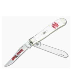 Case Mini Trapper White Polymer American Firefighters 05468