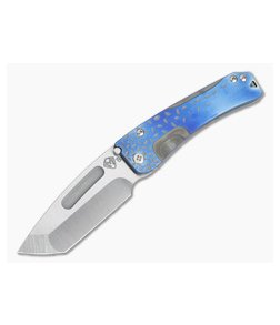 Medford Knives Slim Midi Tanto S35VN Faced Blue "Falling Leaf" Titanium Frame Lock Folder