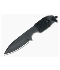 M. Strider Knives WP Hand Ground Spear Point Black ATS-34 Paracord Wrap 056