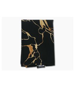 SwankHanks Black Gold Marble Chiffon Black Microfiber Hank